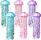6 Pack Jellyfish Paper Lanterns Versatile Hanging Lantern Decor with Shiny Strip